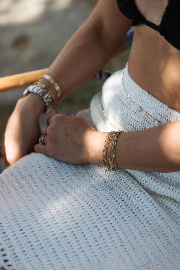 Cleobella Adela Hand Crochet Midi Skirt Ivory