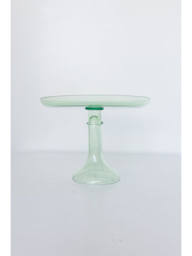 Estelle Colored Glass Cake Stand Mint Green
