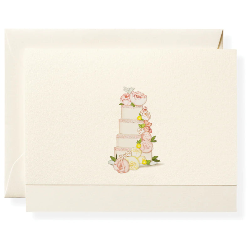 Karen Adams Designs Wedding Cake Individual Note Card