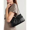 Loeffler Randall Corrine Black Leather Gathered Clutch