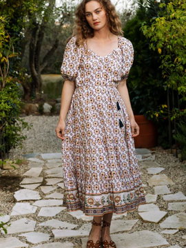 Cleobella Paula Midi Dress Marrakesh Print