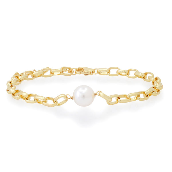 Tai Link bracelet with solitaire pearl -