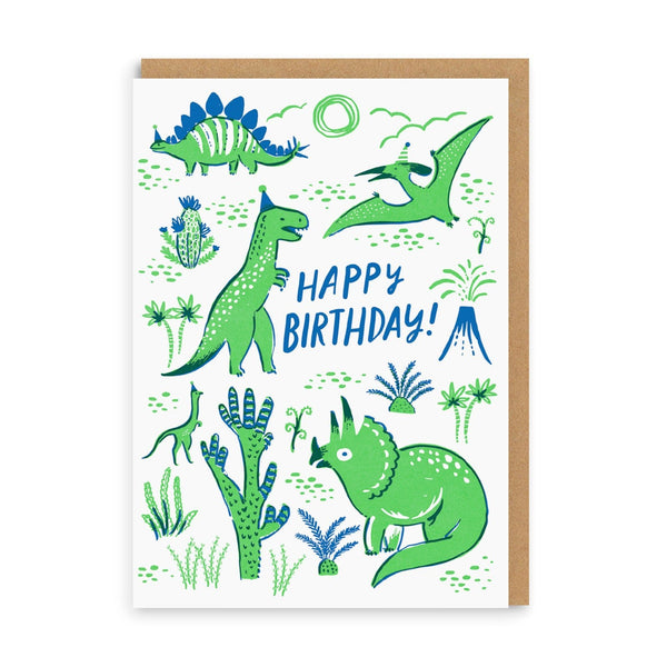 Ohh Deer Dino Party Birthday Card