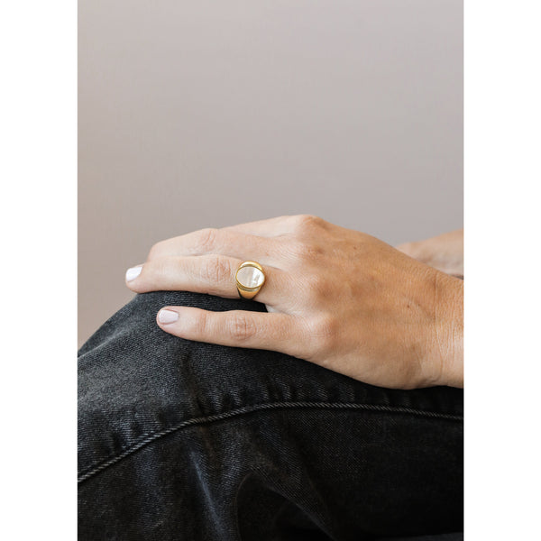JaxKelly Ring Mother of Pearl Signet