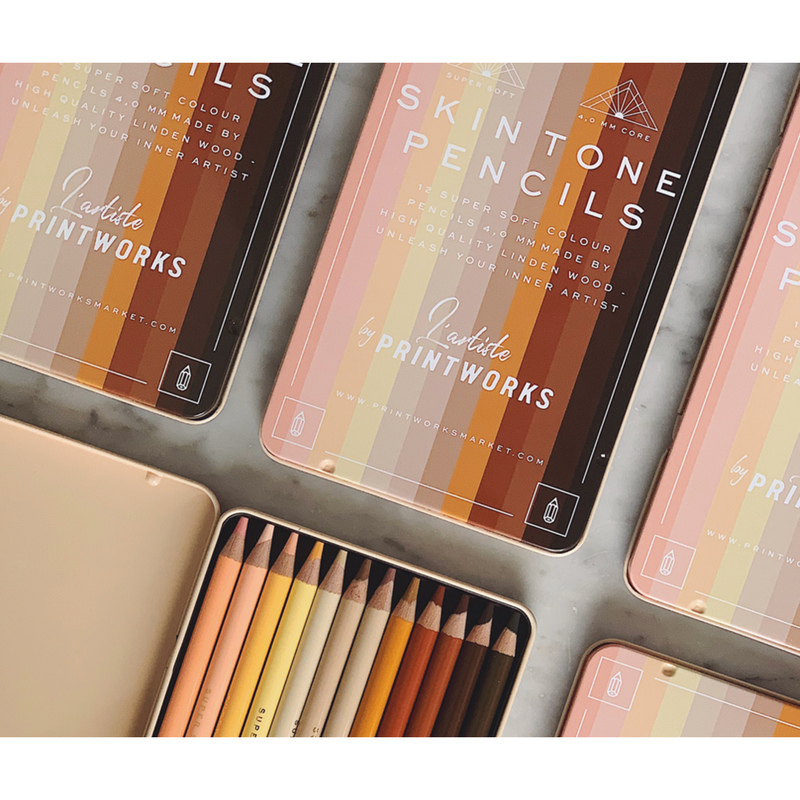 Printworks 12 Colour pencils - Skin tone