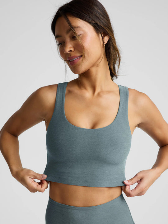 Beyond Yoga Spacedye Twister Cropped Tank - Storm Heather