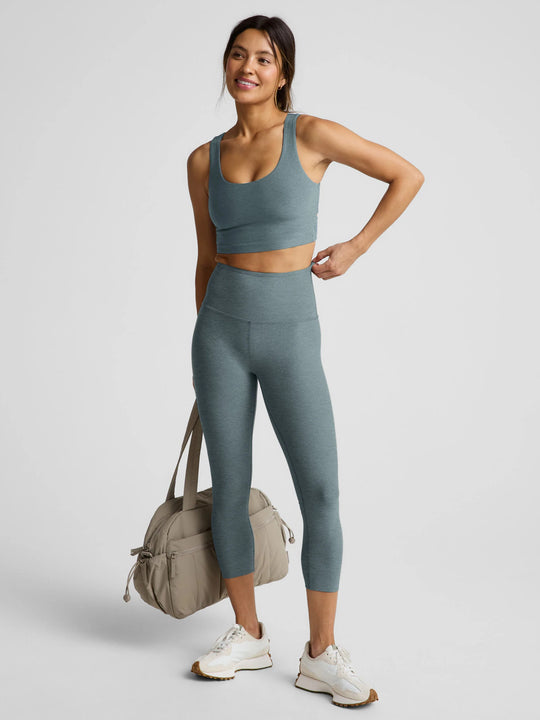 Beyond Yoga Spacedye Twister Cropped Tank - Storm Heather