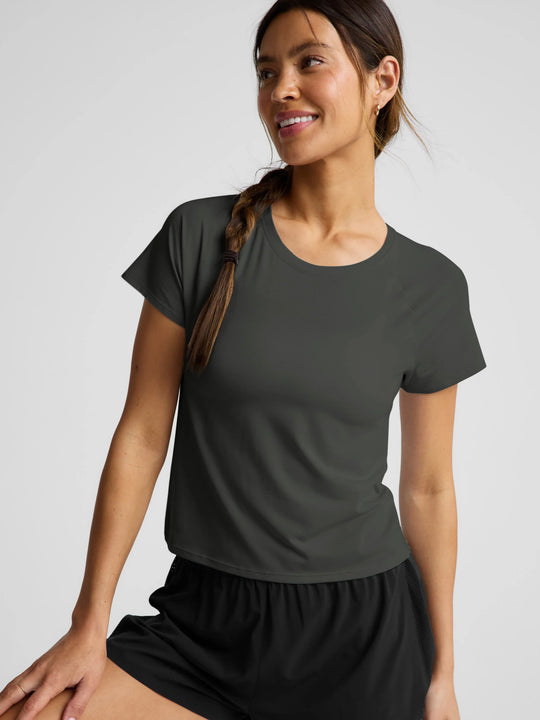 Beyond Yoga Breezeweight Active Short Sleeve Tee Slate Green