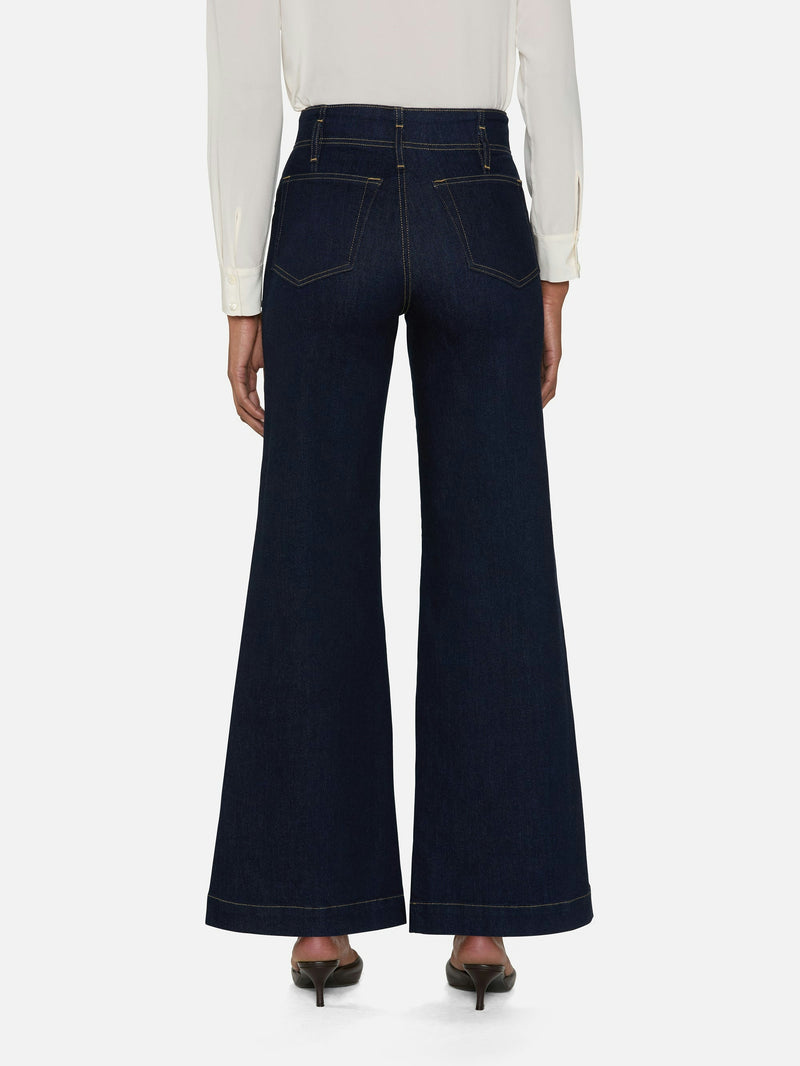 Frame The Seamed Wide Trouser in Rinse