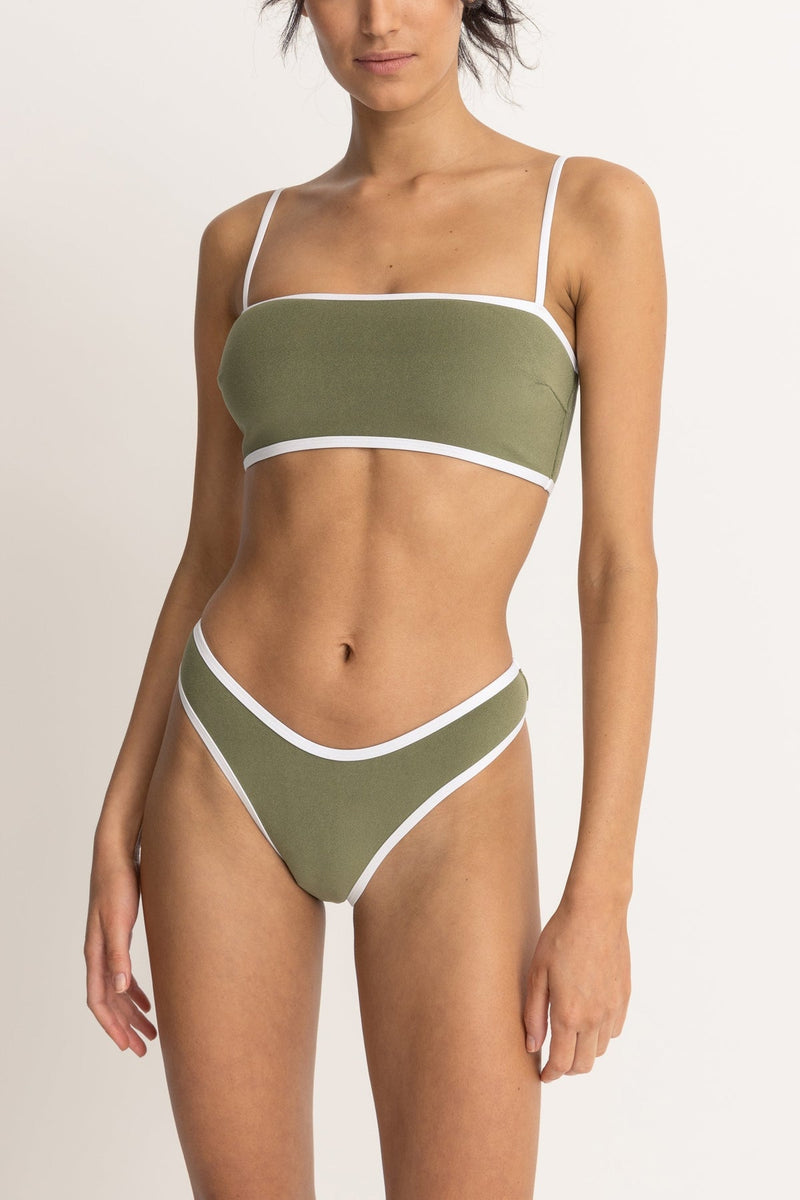 Rhythm Terry Bandeau Top Khaki