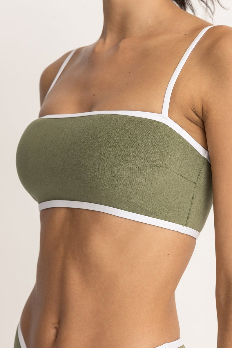 Rhythm Terry Bandeau Top Khaki