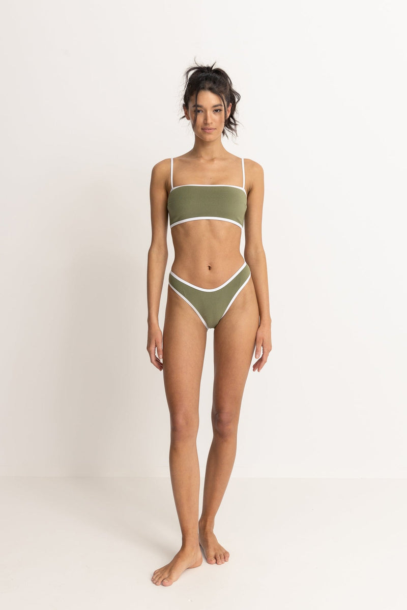 Rhythm Terry Bandeau Top Khaki