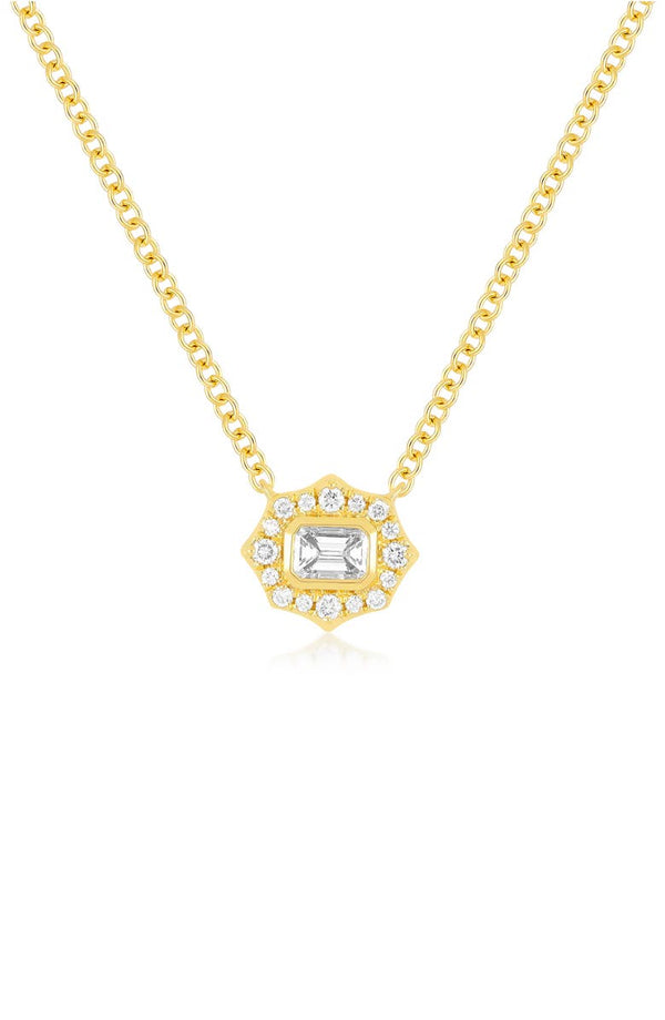 EF Collection Daphne Emerald Cut Diamond Necklace