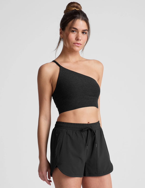 Beyond Yoga Spacedye One Shoulder Long Line Bra Darkest Night