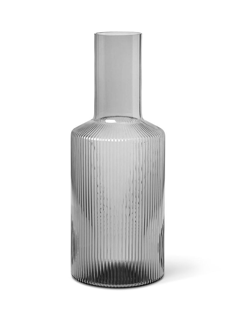 Ferm Ripple Wine Carafe - Smoked Grey