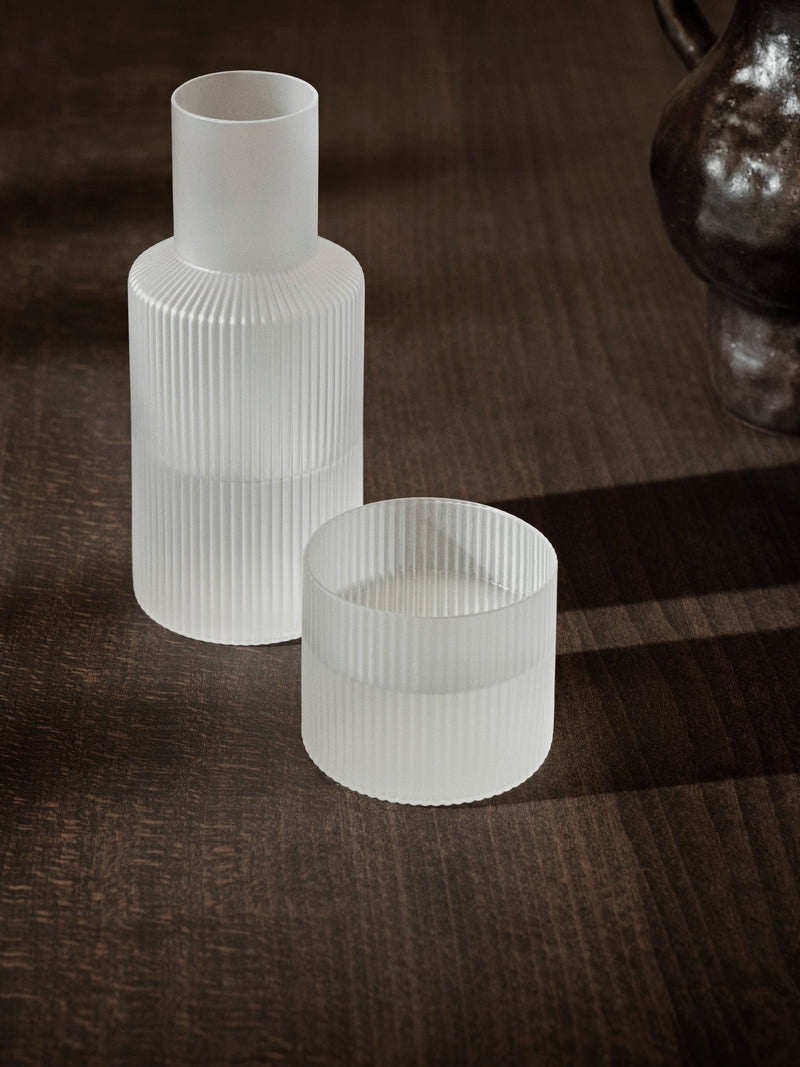 Ferm Ripple Small Carafe Set - Frosted