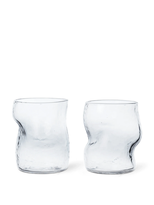 Ferm Dimple Glasses - Set of 2 - Clear