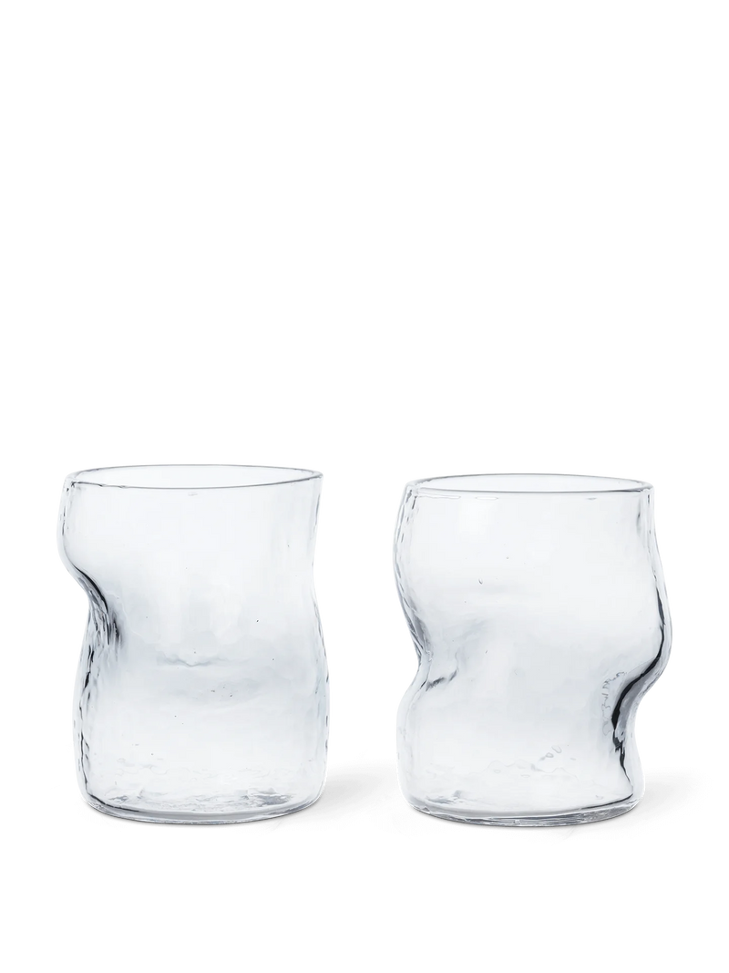 Ferm Dimple Glasses - Set of 2 - Clear