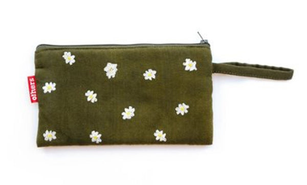 Others Trade for Hope Moss Embroidered Wristlet