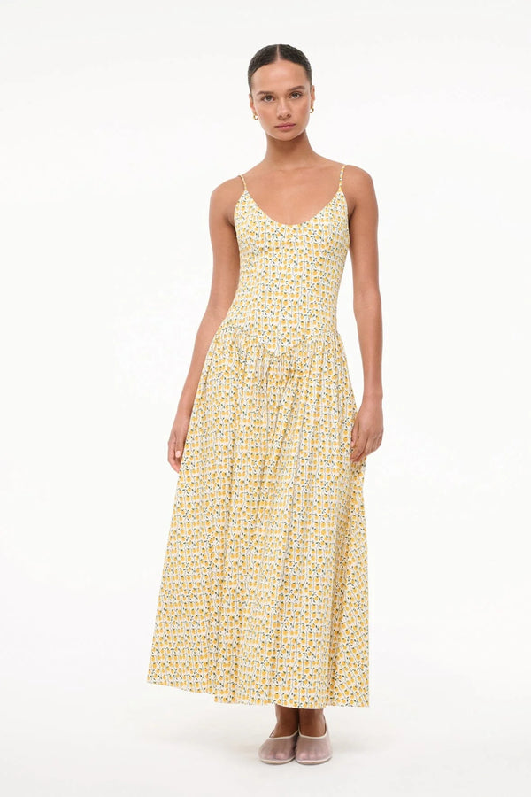 Staud Dena Dress On The Vine Golden