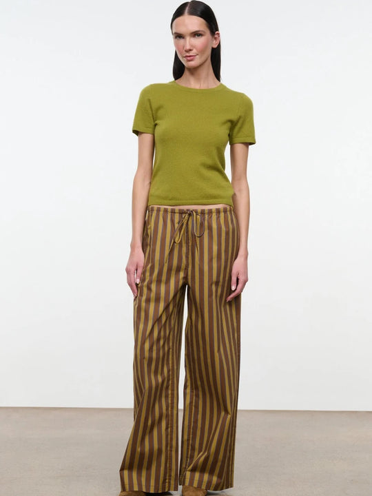 Staud Mateo Pant - Cigar Stripe