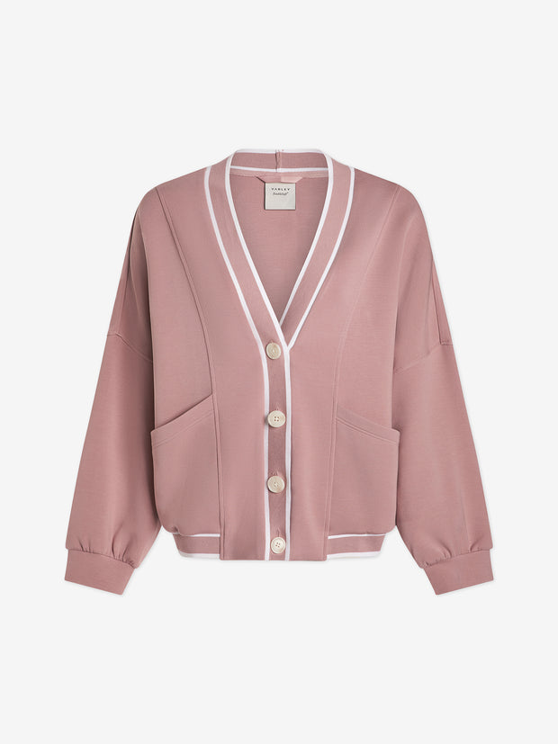 Varley Decker Off Court Cardigan Deauville Mauve