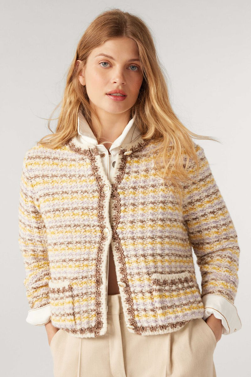 ba&sh Bill Cardigan Ecru