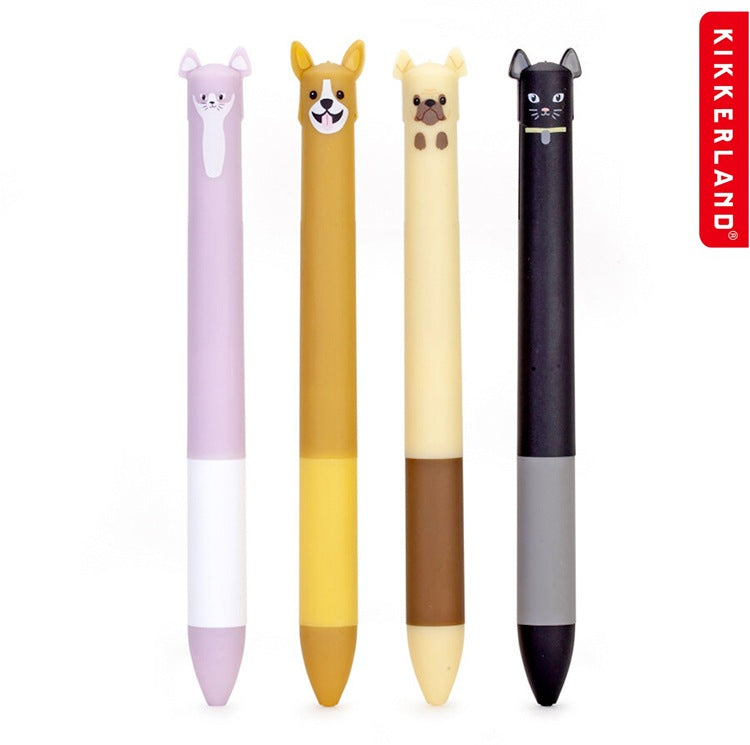 Kikkerland Dog And Cat Multicolor Pens