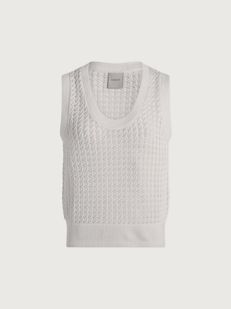 Varley Ferns Open Knit Tank - Snow White