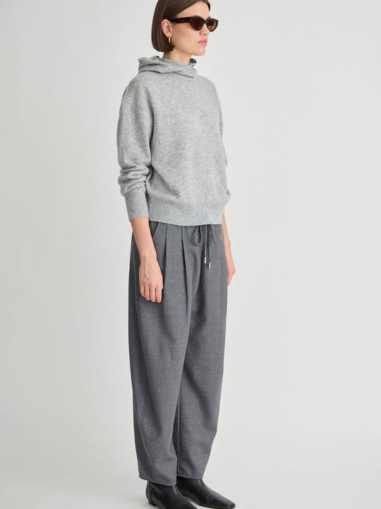 Apiece Apart Softest Tissue Snoody Hood -  Heather Grey