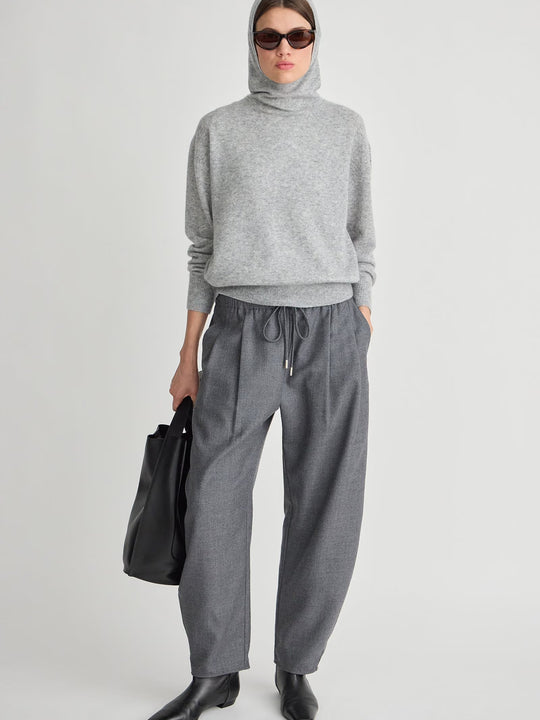 Apiece Apart Softest Tissue Snoody Hood -  Heather Grey