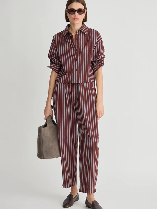 Apiece Apart Everyday Pull-On Pant - Spice Multi Stripe