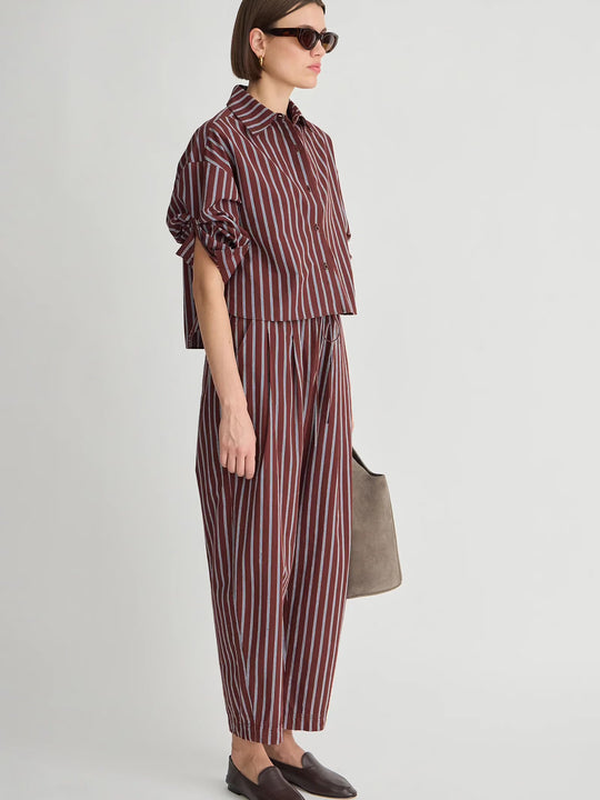 Apiece Apart Everyday Pull-On Pant - Spice Multi Stripe