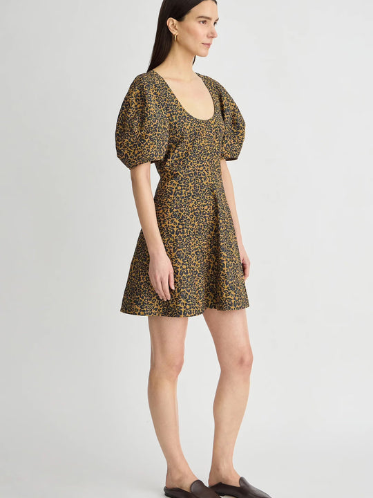 Apiece Apart Anni Scoop Mini Dress- Leo Floral Midnight