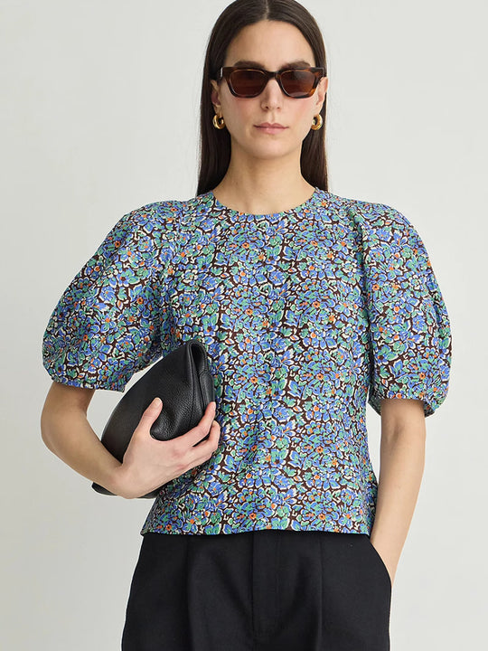 Apiece Apart Lino Top - Cloud Cottage Floral