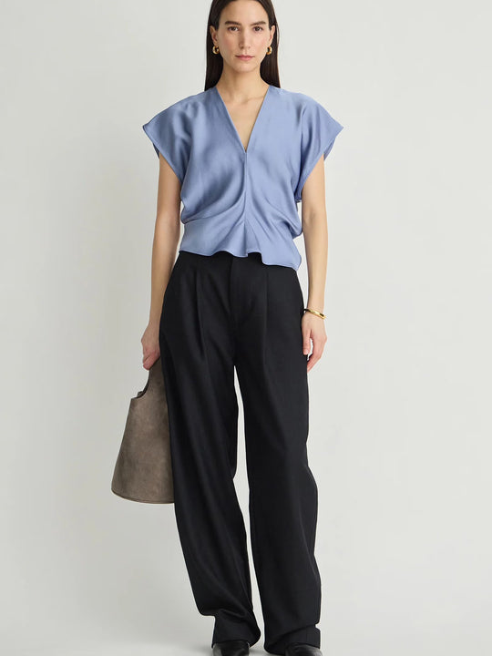 Apiece Apart Monde Drape Bias Top - Moonstone