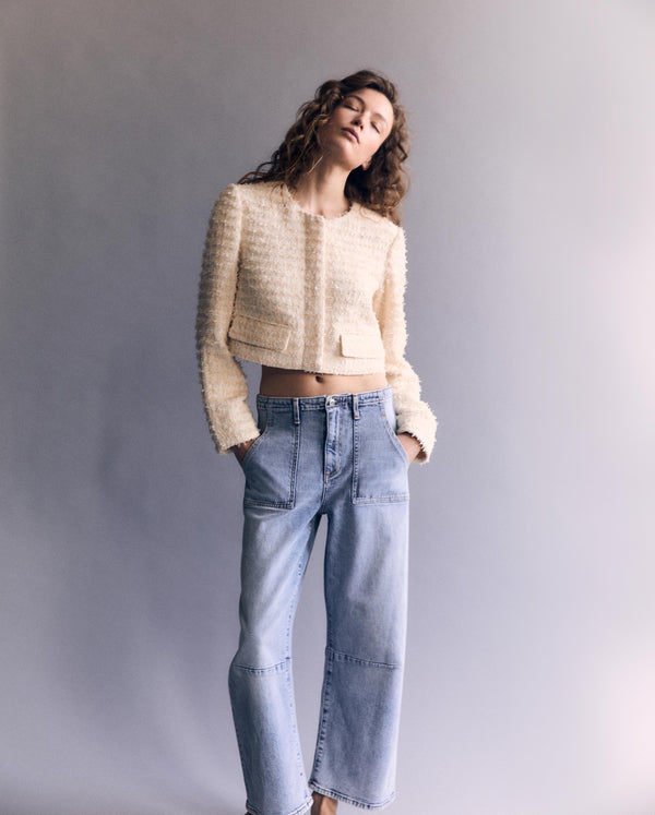 Le Jean Utility Soft Barrel Mid Rise Blue Heaven