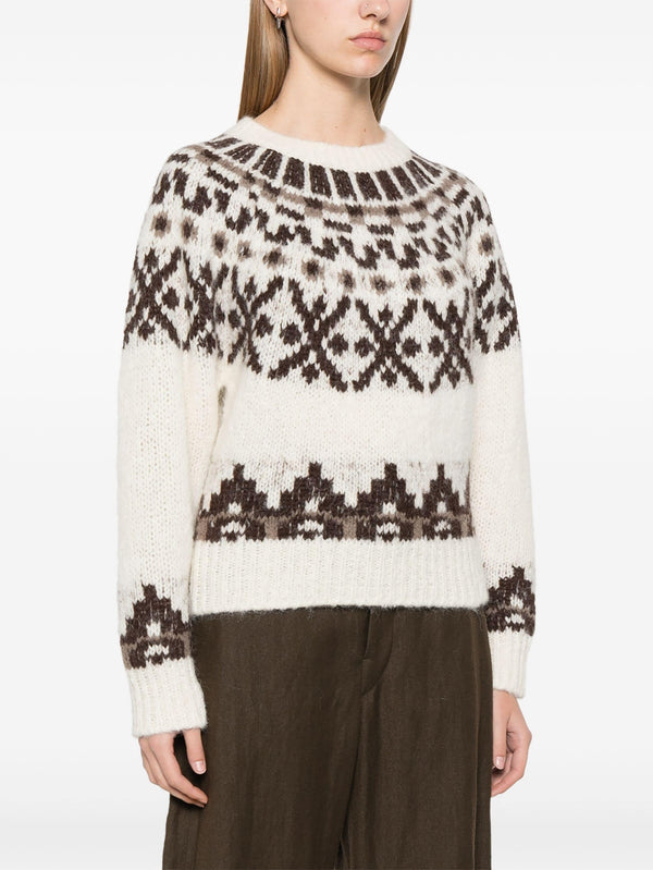 Frame Fairisle Sweater Cream Multi