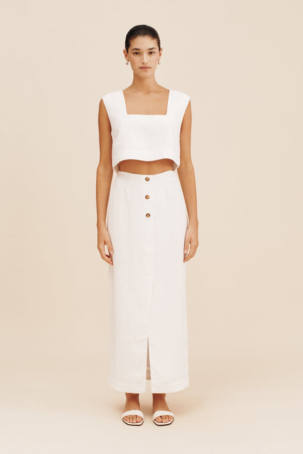 Posse Caleb Crop Top Ivory