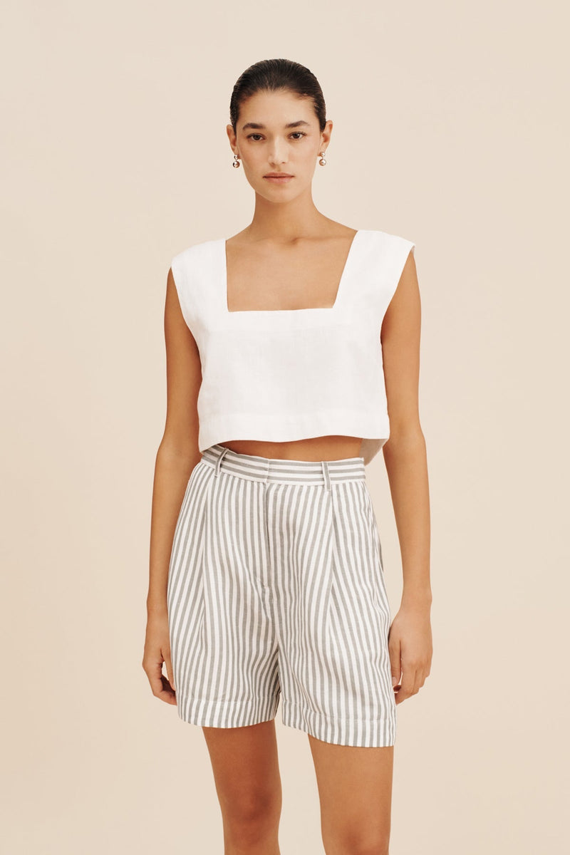 Posse Caleb Crop Top Ivory