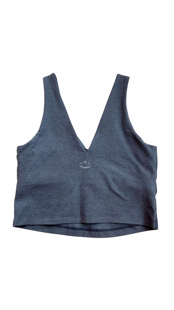 Beyond Yoga Spacedye Good Day Cropped Tank True Gray Heather