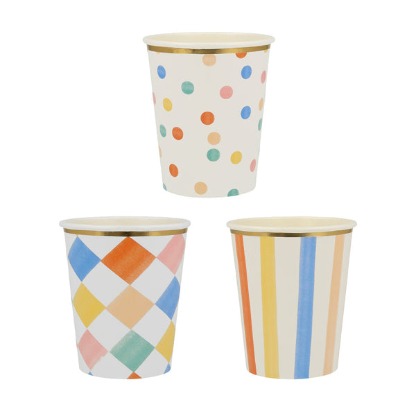 Meri Meri Colourful Pattern Cups