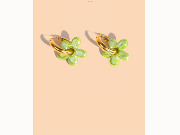 Peter and June Dazy Dew Drop Hoop Green