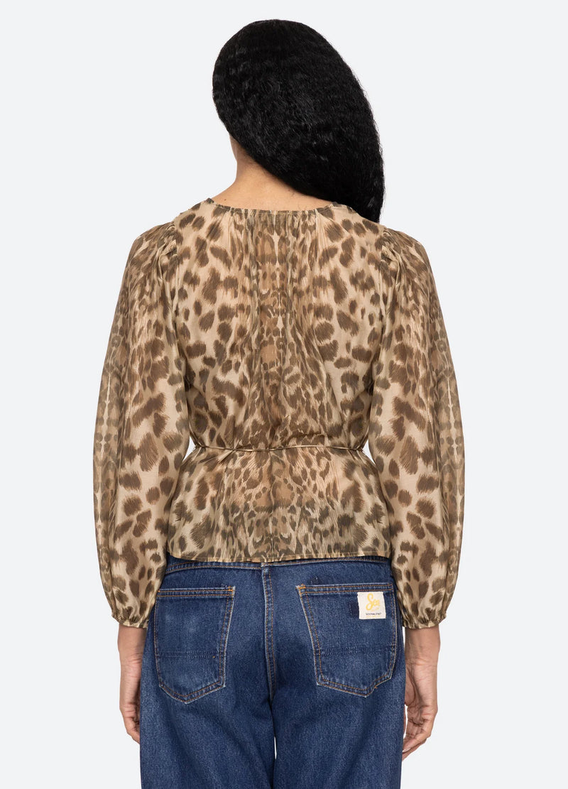 Sea NY Claude Print L/Slv Top Cream