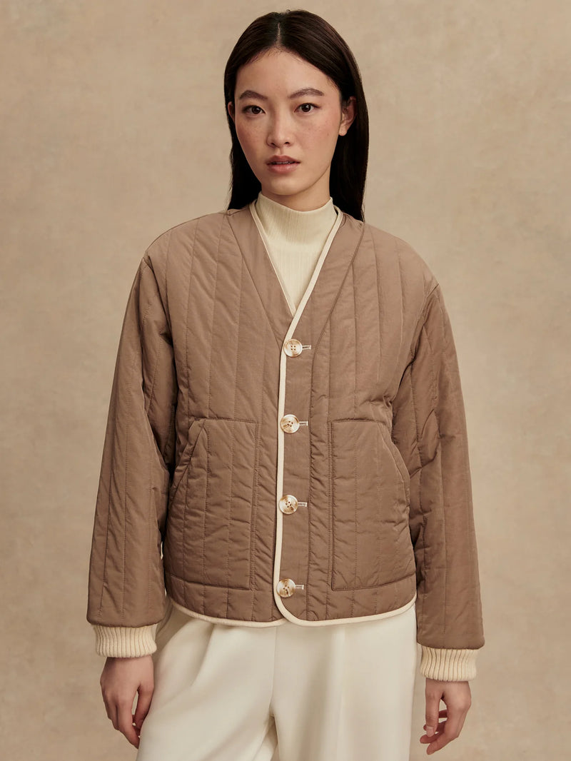 Varley Drew Reversible Jacket - Sandshell / Ash Taupe