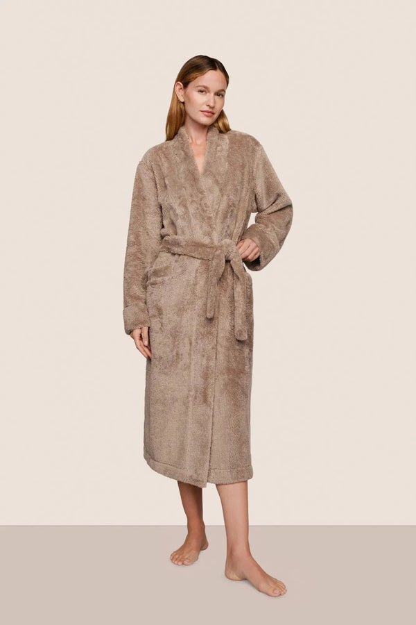 Eberjey Renewplush Long Robe Toffee