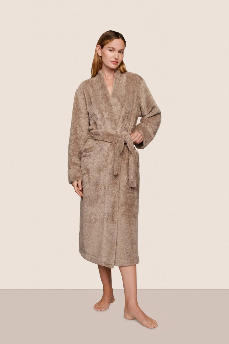 Eberjey Renewplush Long Robe Toffee