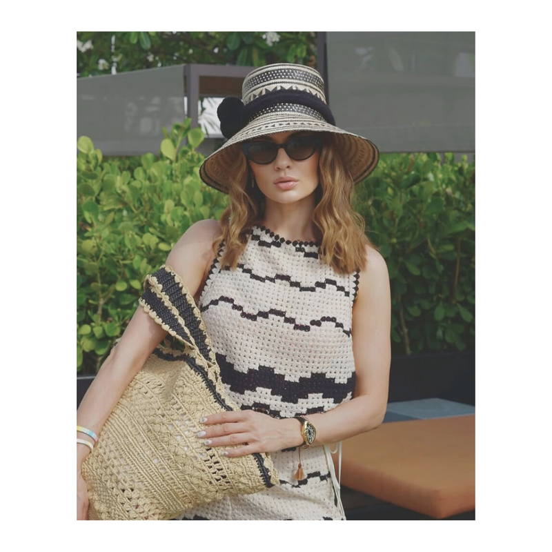 Saylor Adrijana Wave Stripe Crochet Short Set