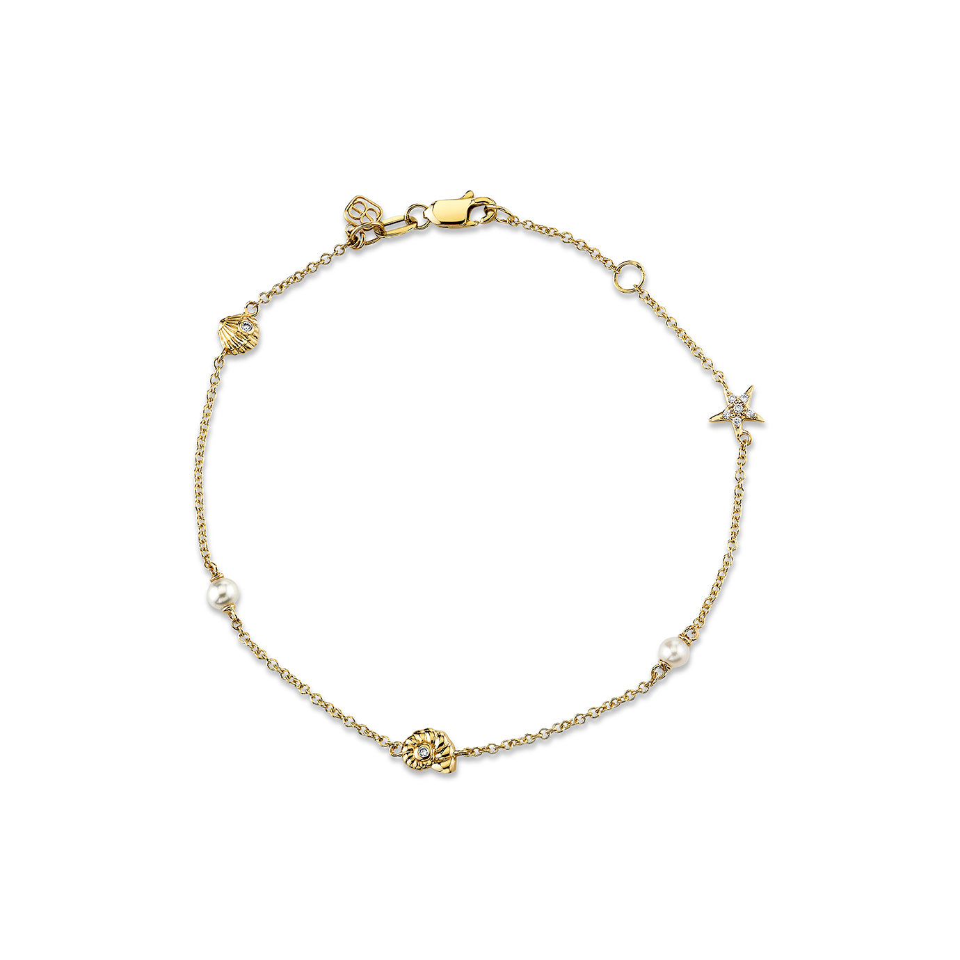 Sydney Evan Shells Chain Bracelet