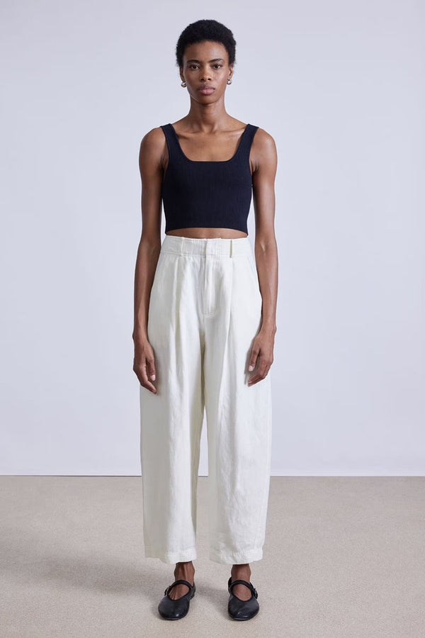 Apiece Apart Bari Crop Trouser Cream